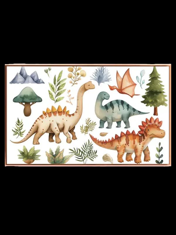 Playful Friendly Dinosaur Friends Plakat