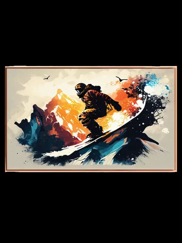 Rå Snowboarder Plakat