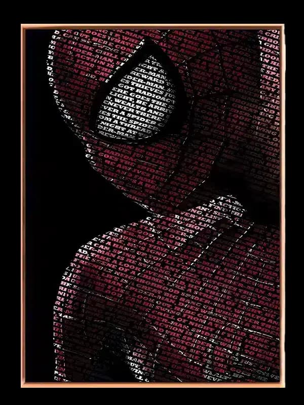 Spider-man Tekst Silhuet Portræt