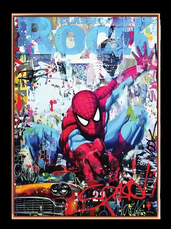 Spider-man i Graffiti Collage