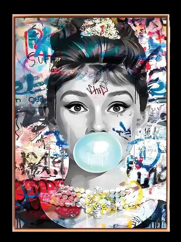 Pop Art Portræt med Tyggegummi