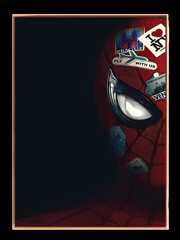 Spider-man Maske med Rejsemærker