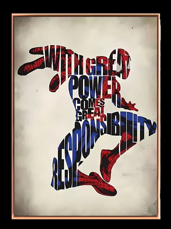 Spider-man Typografi Silhuet Citat