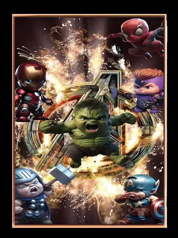 Chibi Avengers i Eksplosion
