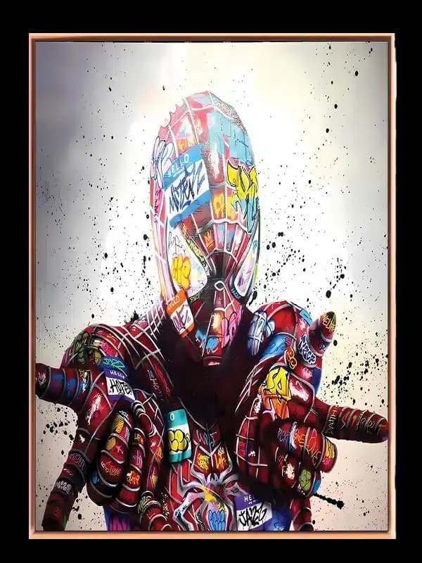 Graffiti Spider-man med Fingerguns