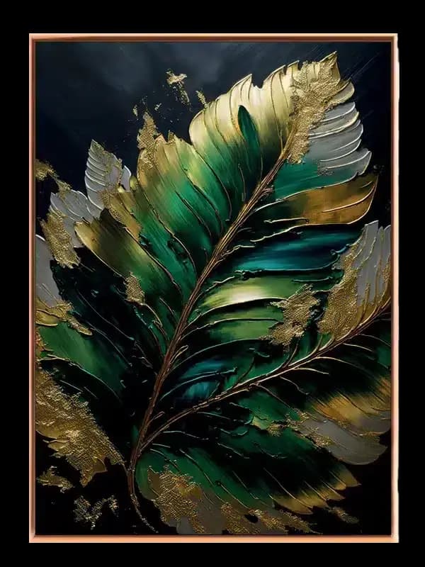 Emerald Leaf Veins Plakat
