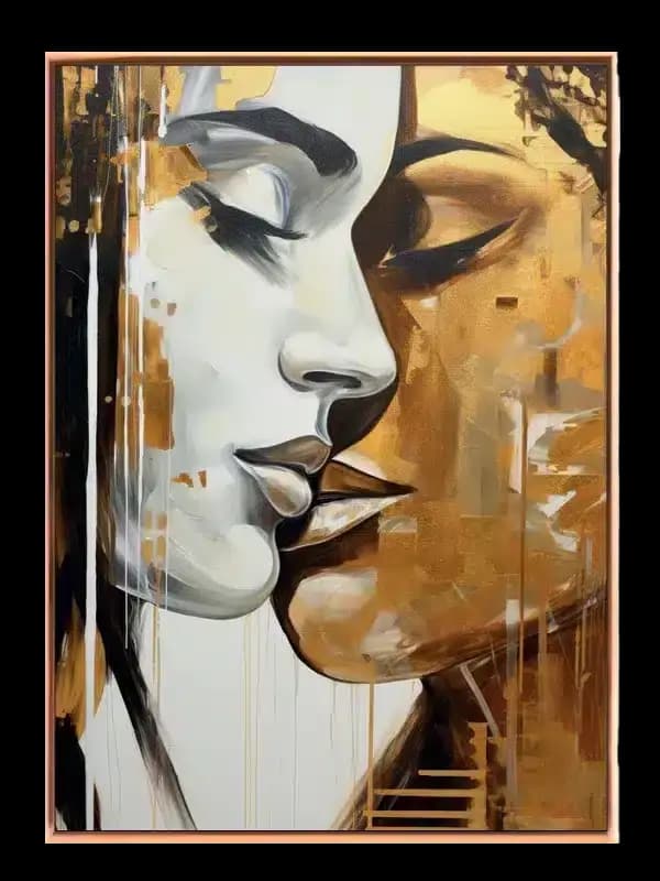 Golden Embrace Faces Plakat