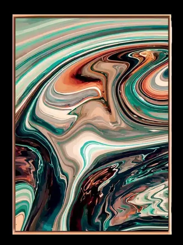Emerald Swirl Contours Plakat