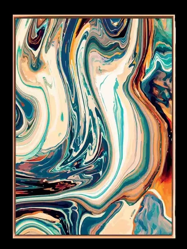 Vivid Fluid Contours Plakat
