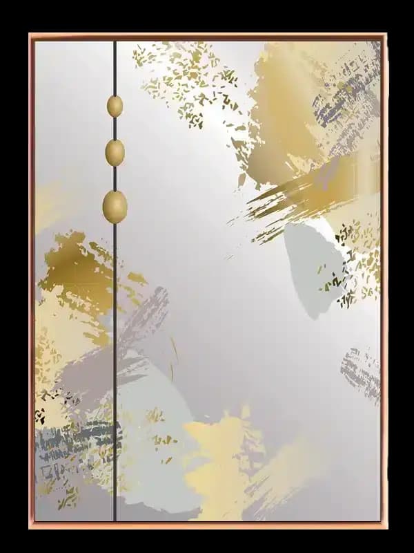 Golden Abstract Strokes Plakat