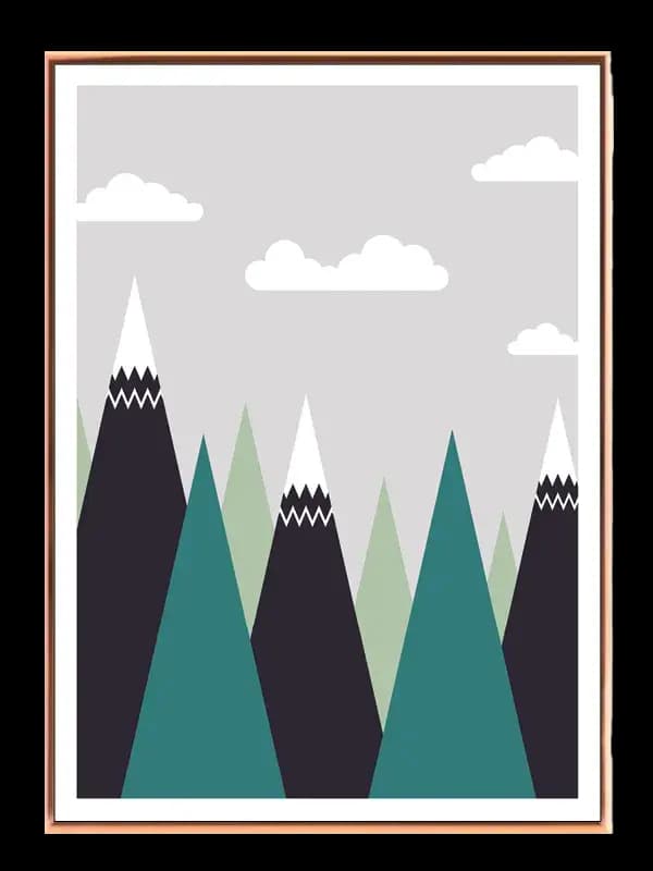 Zigzag Mountain Peaks Plakat