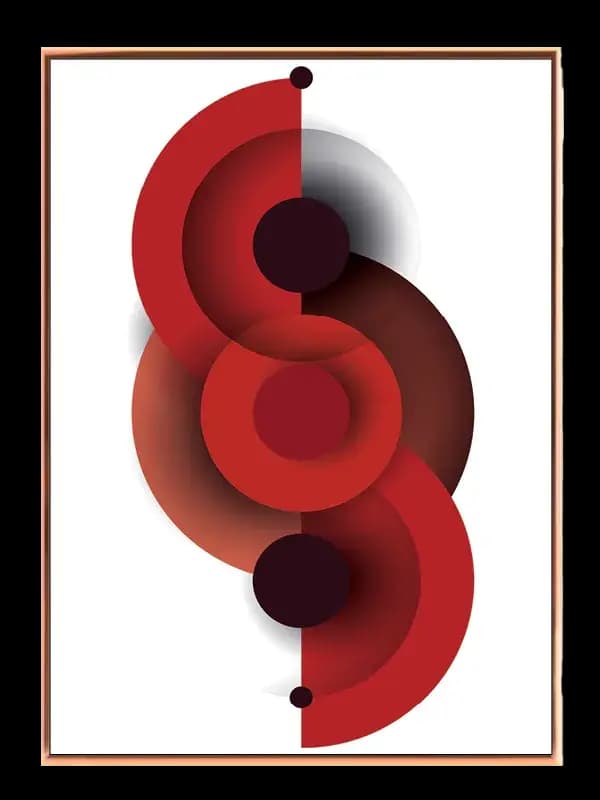 Crimson Orb Contours Plakat