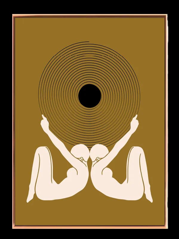 Dual Silhouette Orbit Plakat