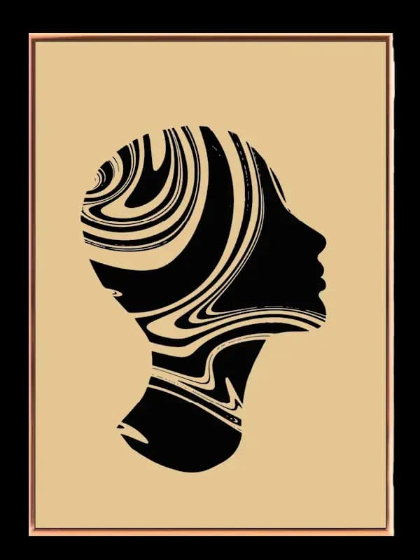 Marbled Silhouette Plakat