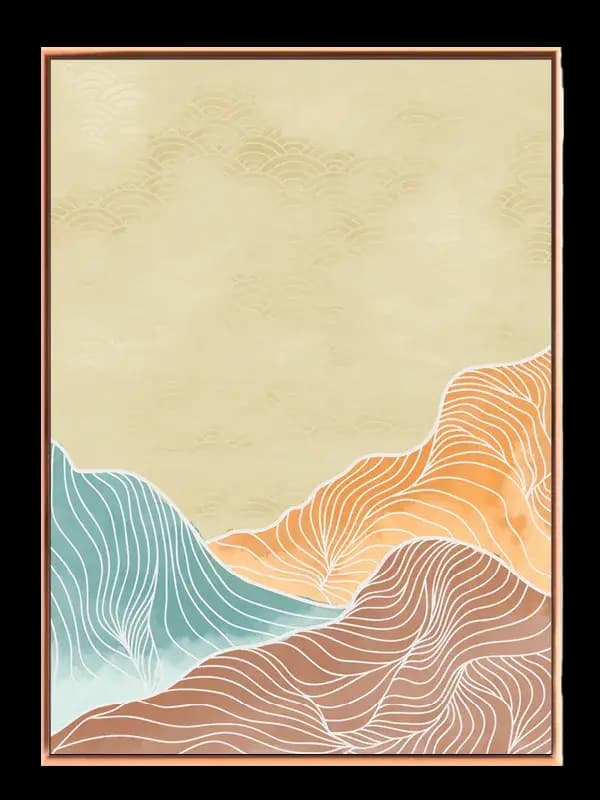 Flowing Contour Hills Plakat