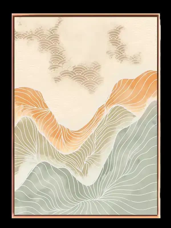 Flowing Contour Hills Plakat