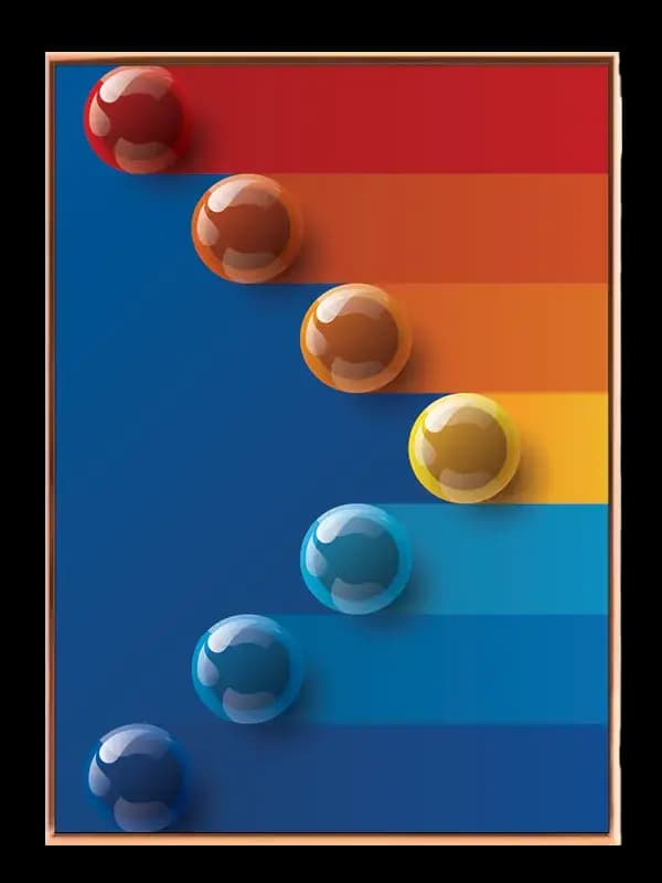 Gradient Sphere Cascade Plakat