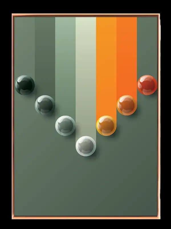 Descending Sphere Gradient Plakat