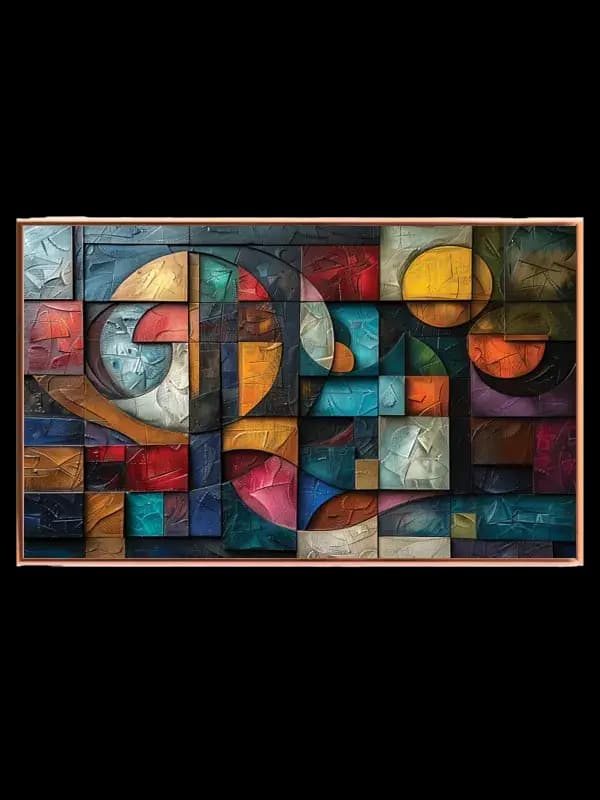 Textured Geometric Orbit Plakat
