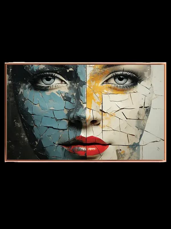 Cracked Duality Face Plakat