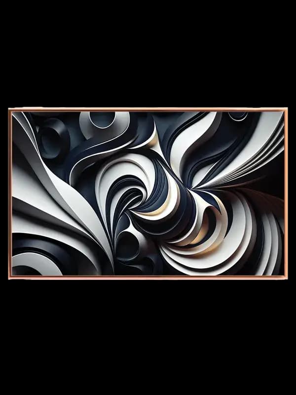 Monochrome Spiral Depth Plakat