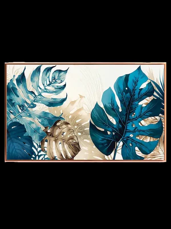 Teal Monstera Layers Plakat
