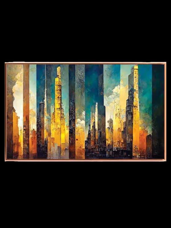 Golden Skyline Layers Plakat