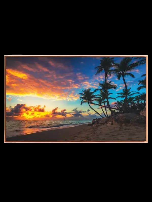 Tropisk Solnedgang Kyst Plakat