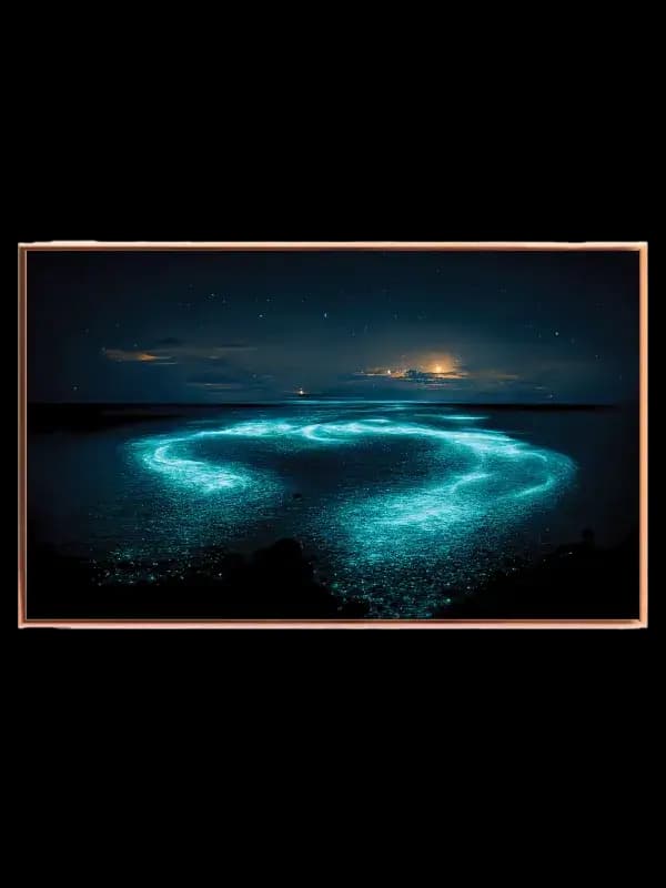 Bioluminescerende Havlysning Plakat