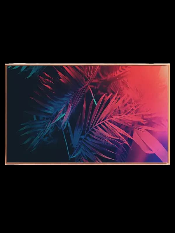 Palmeblade i Neonlys Plakat