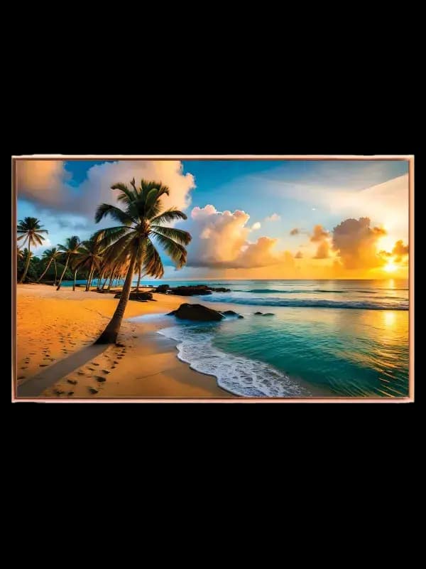 Tropisk Strand Solnedgang Plakat
