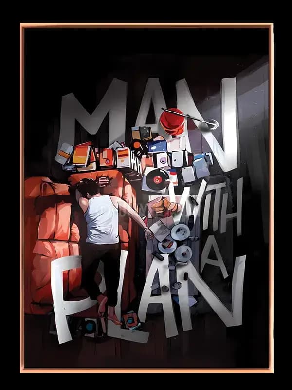 Mand med Plan Plakat