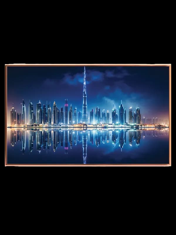 Dubai Skyline med Spejling