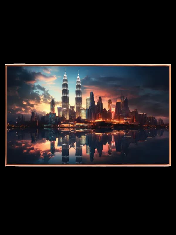 Kuala Lumpur Skyline ved Skumring