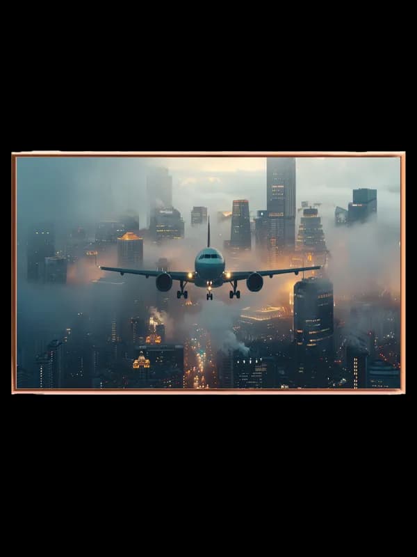 Passagerfly Over Tåget Storby