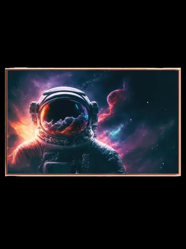 Astronaut i Farverig Nebula