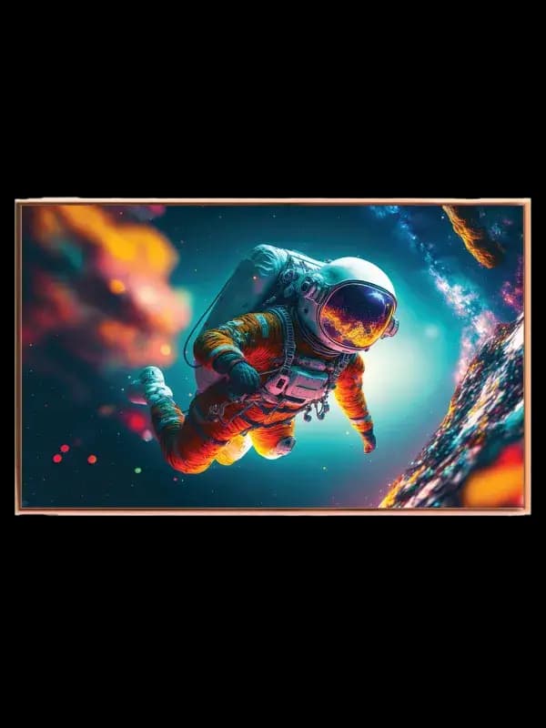Astronaut i Neonfarvet Rum