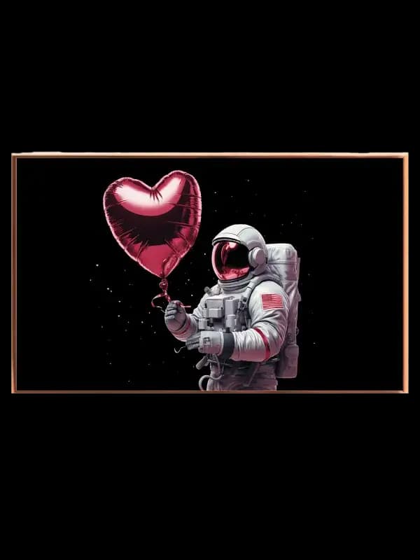 Grafisk Astronaut med Hjerteballon