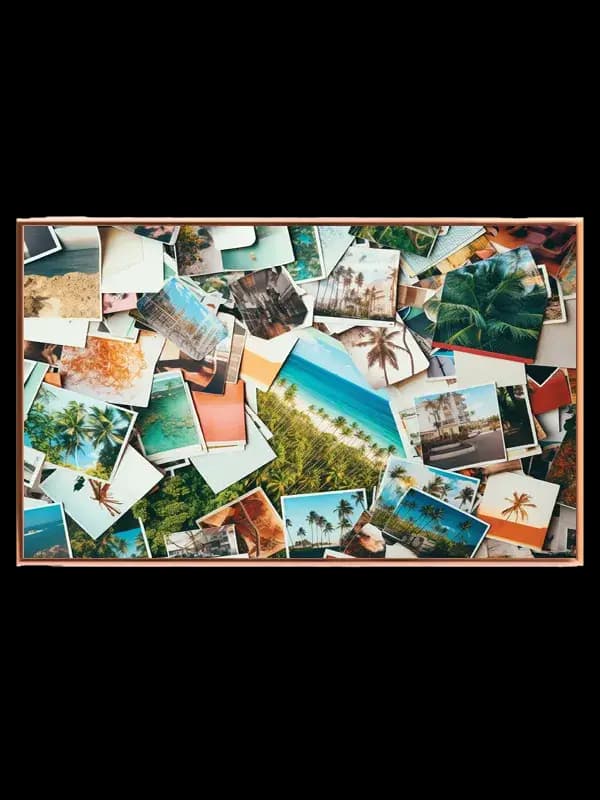 Tropisk Fotocollage med Polaroids