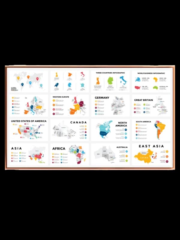 Verdenskort Infografik Plakat
