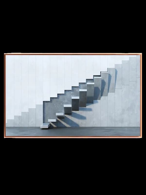 Moderne Trappeillusion i Beton