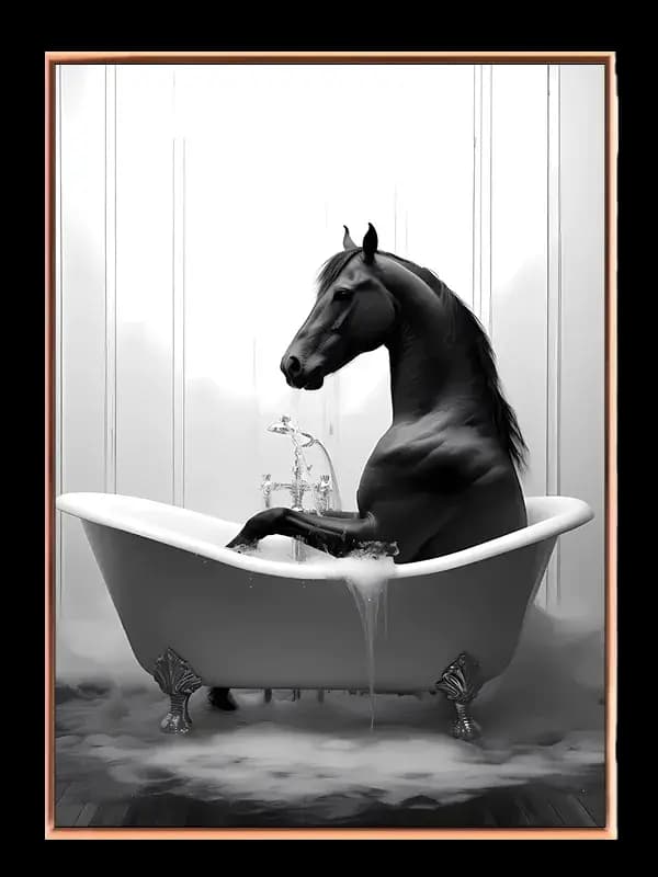 Hest i Badekar Surrealisme