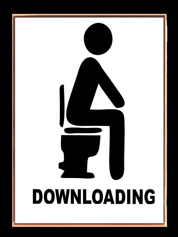 Humoristisk Toiletplakat til Badeværelset