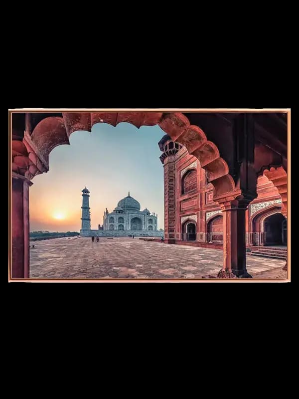 Sunset View Through Arches