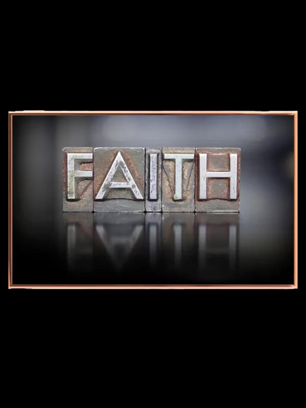 Grafisk Faith i Metalbogstaver