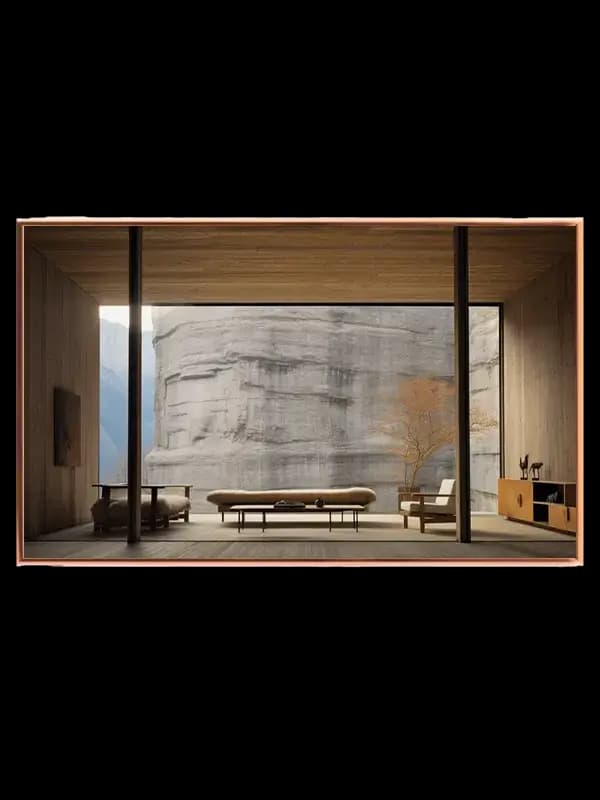 Moderne Minimalisme med Naturskøn Udsigt