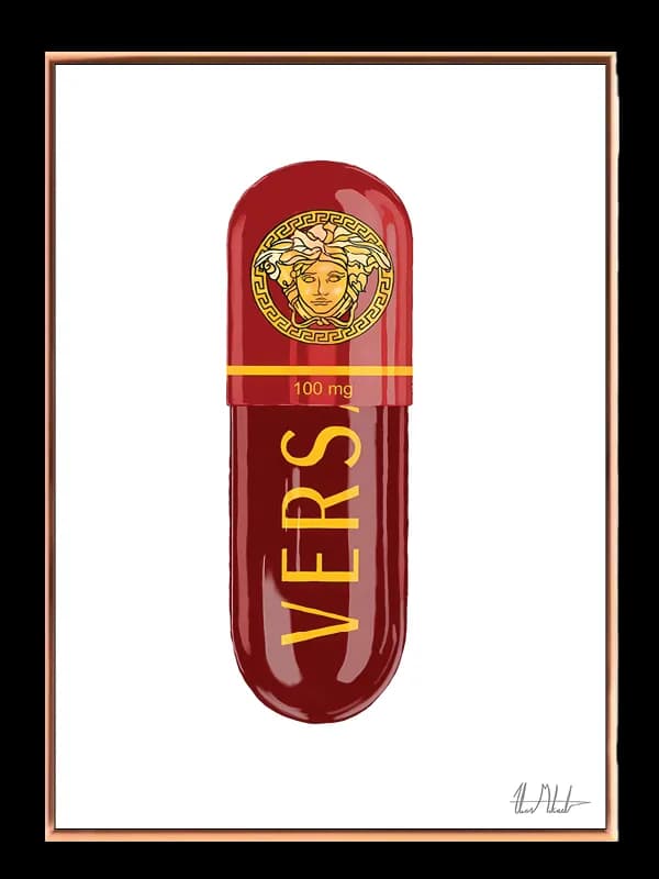 Kapsel logo tekst med typografi signatur