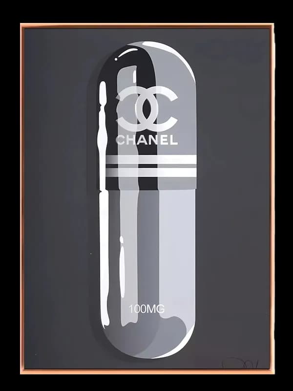 Kapsel logo tekst med typografi refleksioner