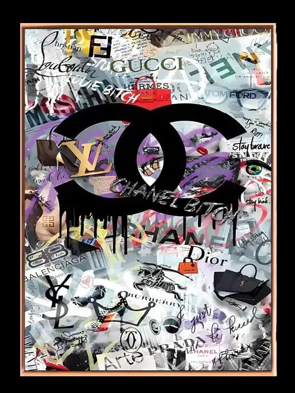 Logoer håndtasker graffiti solbriller med collage
