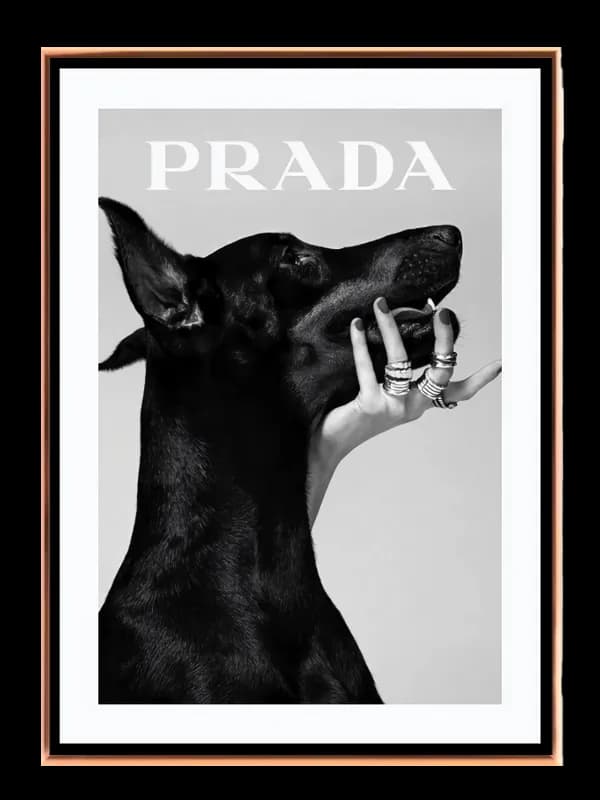 Hund hånd ringe tekst med typografi